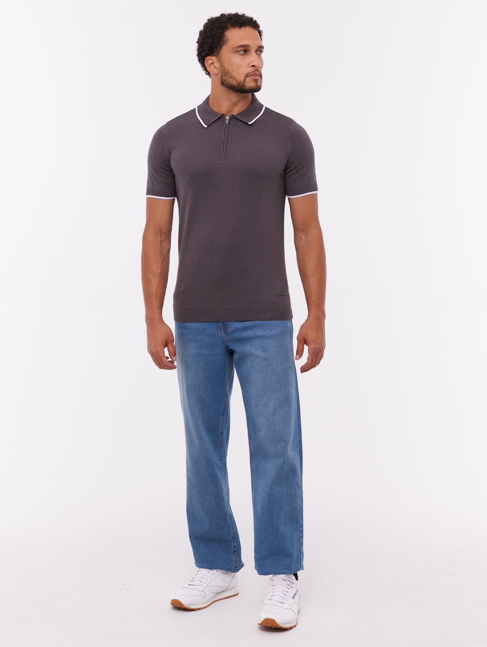 Settio Knit Polo Shirt - Grey