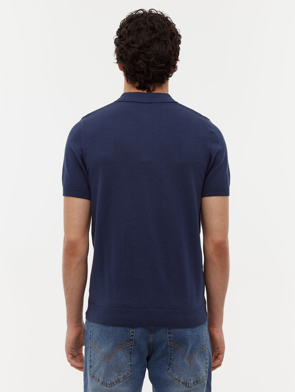 Navaro Grid Pattern Polo Shirt